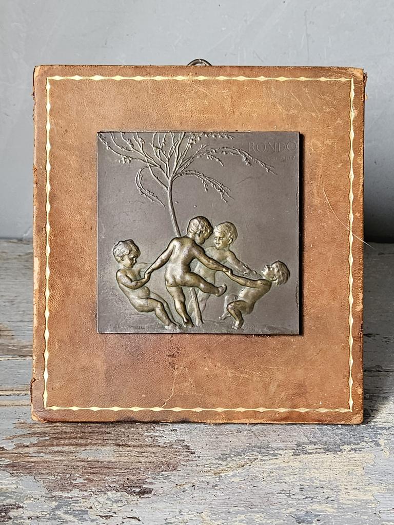 Bronzen reliëf plaquette ( kunstenaar Stefan schwartz 1915, Ophalen of Verzenden, Brons