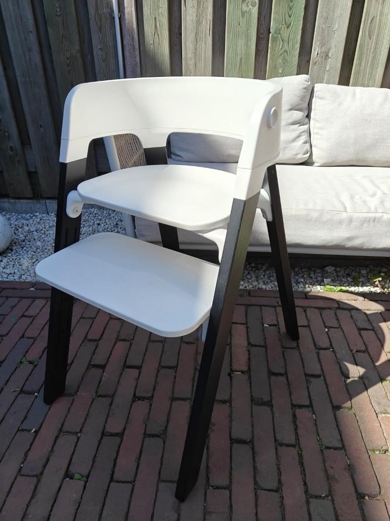 Stokke Steps compleet – stoel, peuterzit, blad en newborn, Kinderen en Baby's, Kinderstoelen, Ophalen, Zo goed als nieuw, Meegroeistoel