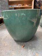 Glazuur groene bloempotten diverse maten terracotta, Rond, Nieuw, Minder dan 40 cm, Terracotta