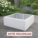 ACTIE! Stalen Plantenbak 100x100x40 cm – Nu voor €150!, Tuin en Terras, Bloembakken en Plantenbakken, Info@plantenbakkenvanstaal.nl