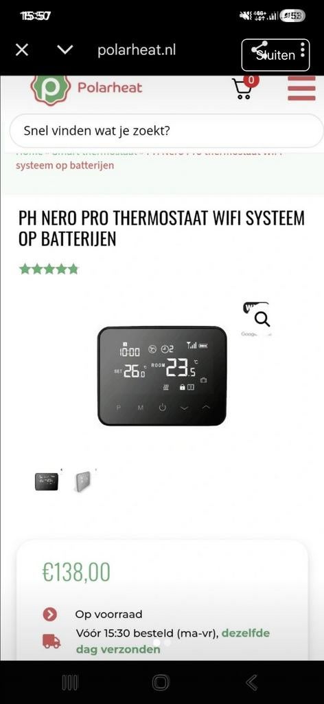 Thermostaat, Doe-het-zelf en Verbouw, Thermostaten, Ophalen of Verzenden
