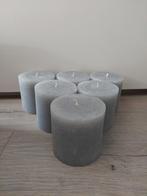 Nieuwe grijze stompkaarsen (set van 8), Ophalen, Overige materialen, Nieuw, Grijs