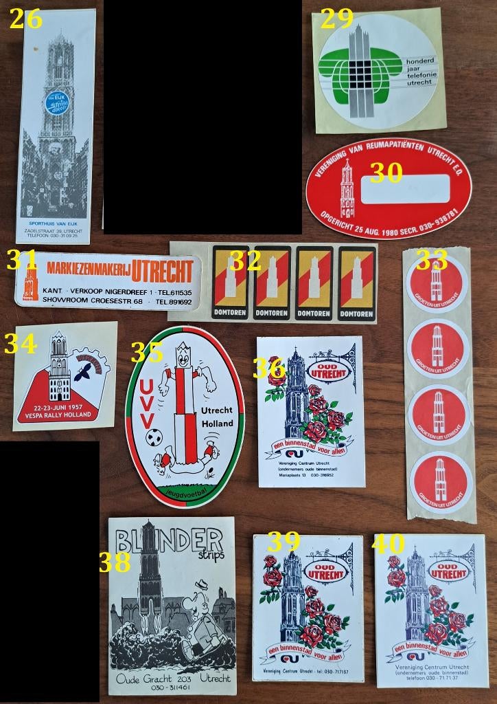 Stickers met daarop de Domtoren, Hobby en Vrije tijd, Ophalen of Verzenden, Zo goed als nieuw, Meerdere stickers