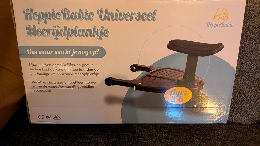 Heppiebabie Universeel Meerijdplankje - Nieuw in verpakking, Kinderen en Baby's, Ophalen of Verzenden, Nieuw