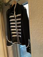 Zwart militair jasje met witte accenten - Maat L, Ophalen of Verzenden, Nieuw, Maat 42/44 (L), Zwart