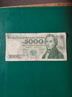 5000 zloty Polen 1982 jaar, Ophalen of Verzenden, Polen, Los biljet
