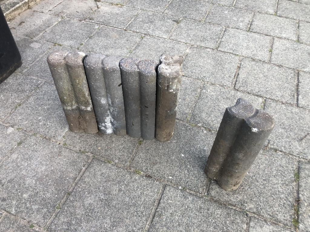 duo pallisade rondoband stenen, Tuin en Terras, Ophalen, Gebruikt, Beton, Overige typen