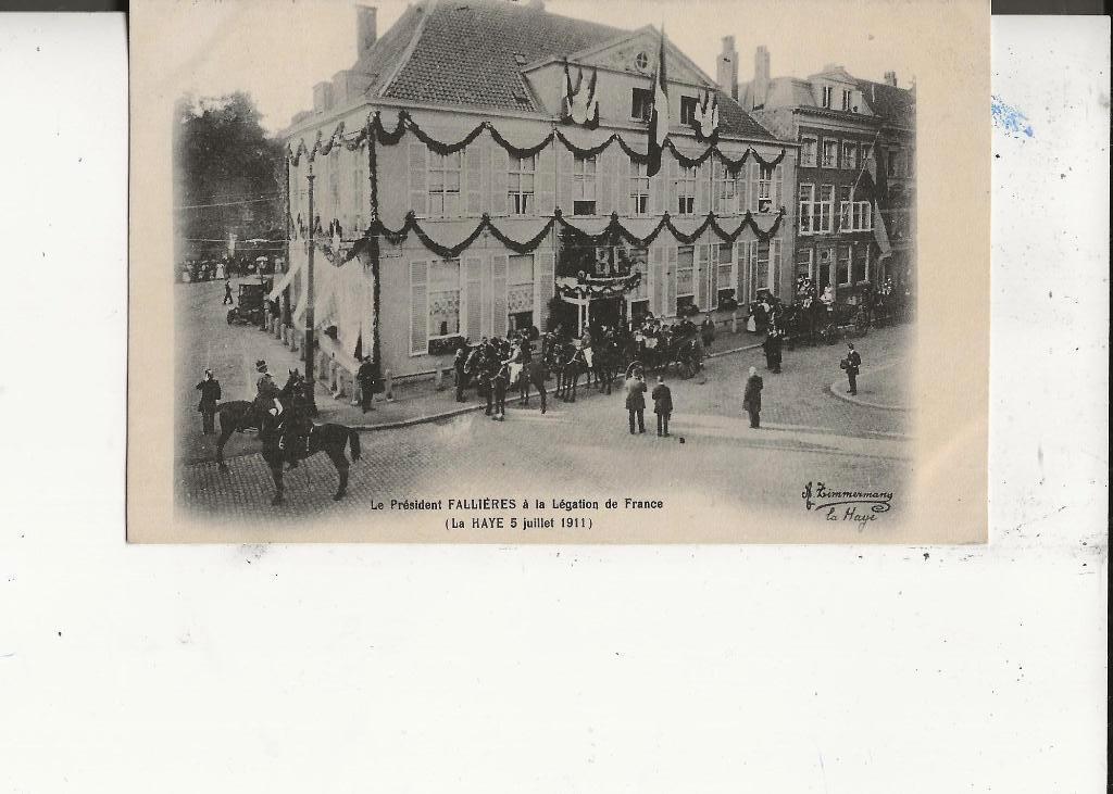 Den Haag Lange Voorhout Franse President Fallieres 22-2-1912, Ophalen of Verzenden, Voor 1920, Gelopen, Zuid-Holland