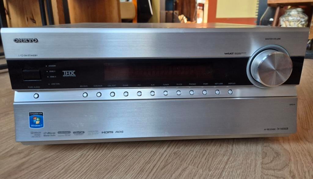 Onkyo TX-NR808 AV-receiver, Ophalen, Gebruikt, 120 watt of meer, Onkyo