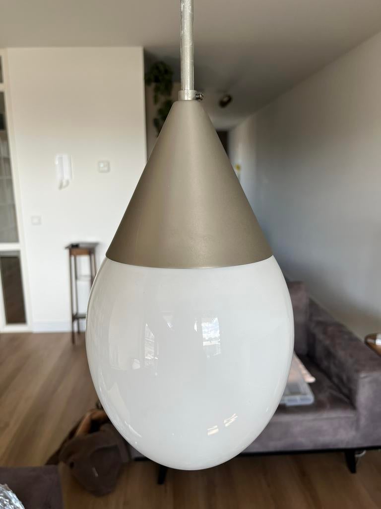 Italiaanse klassieke designlamp (druppel), Ophalen, Zo goed als nieuw, Glas, Minder dan 50 cm