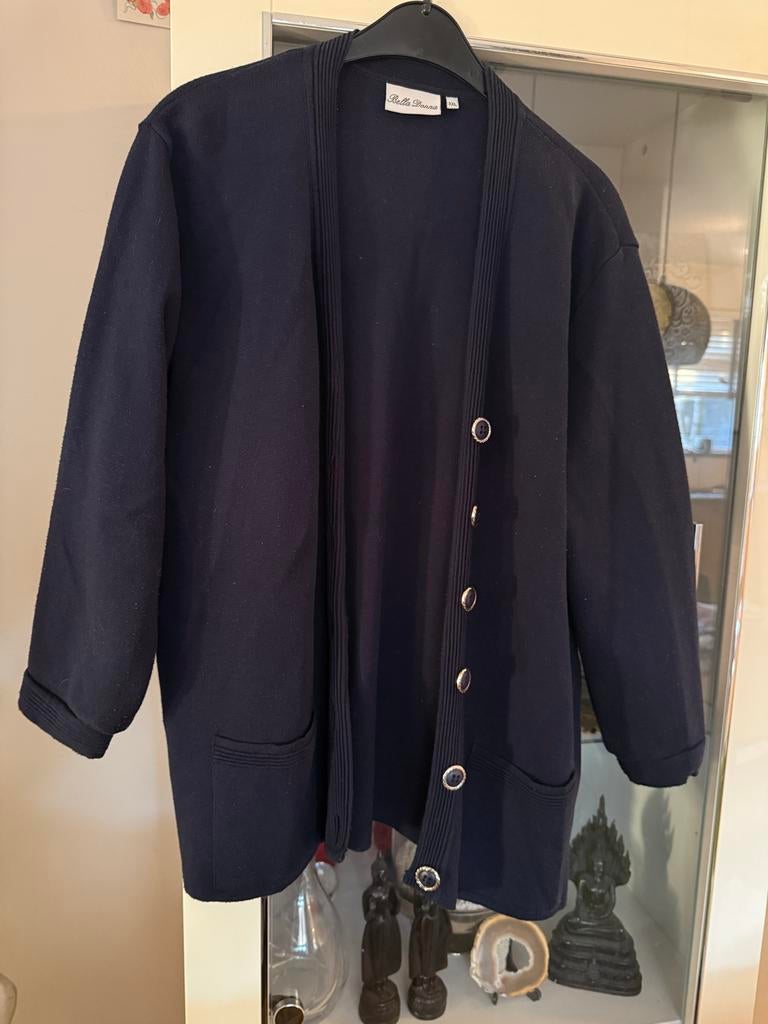 Donkerblauw vest maat 46 Bella Donna, Ophalen of Verzenden, Gedragen, Maat 46/48 (XL) of groter, Blauw