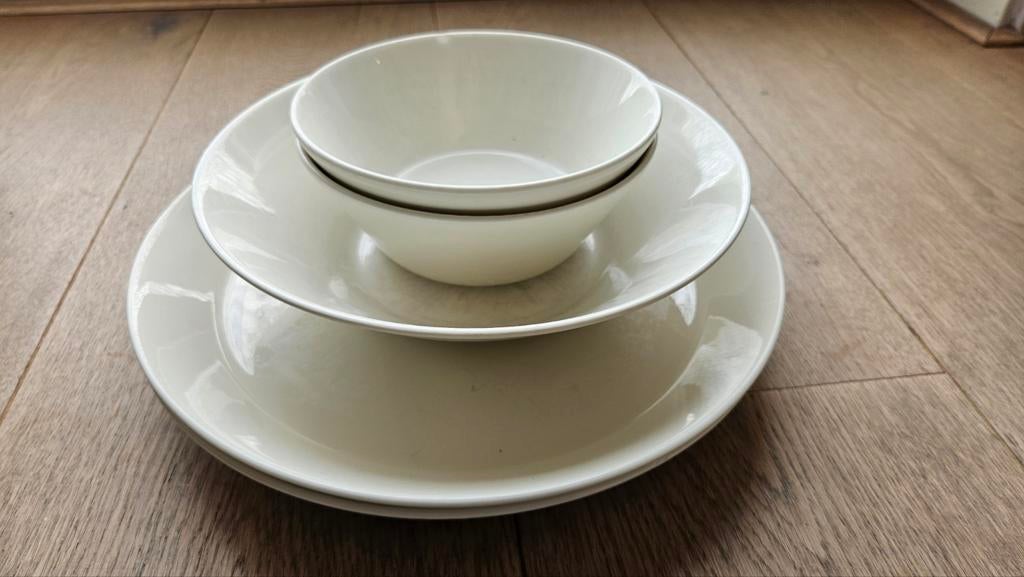 Iittala Teema Wit servies, Gebruikt, Ophalen of Verzenden, Bord(en), Overige stijlen