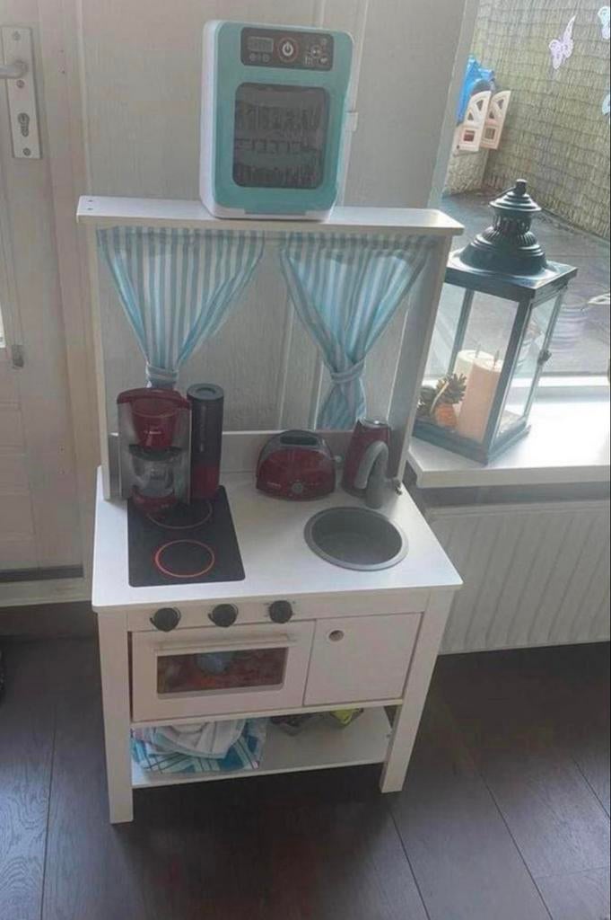 Houten Speelkeuken met Accessoires en Vaatwasser, Ophalen of Verzenden, Gebruikt, Hout, Speelkeuken