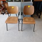 90 x vintage design stoelen schoolstoelen kerkstoelen, Ophalen, Gebruikt, Bruin, Vijf, Zes of meer stoelen