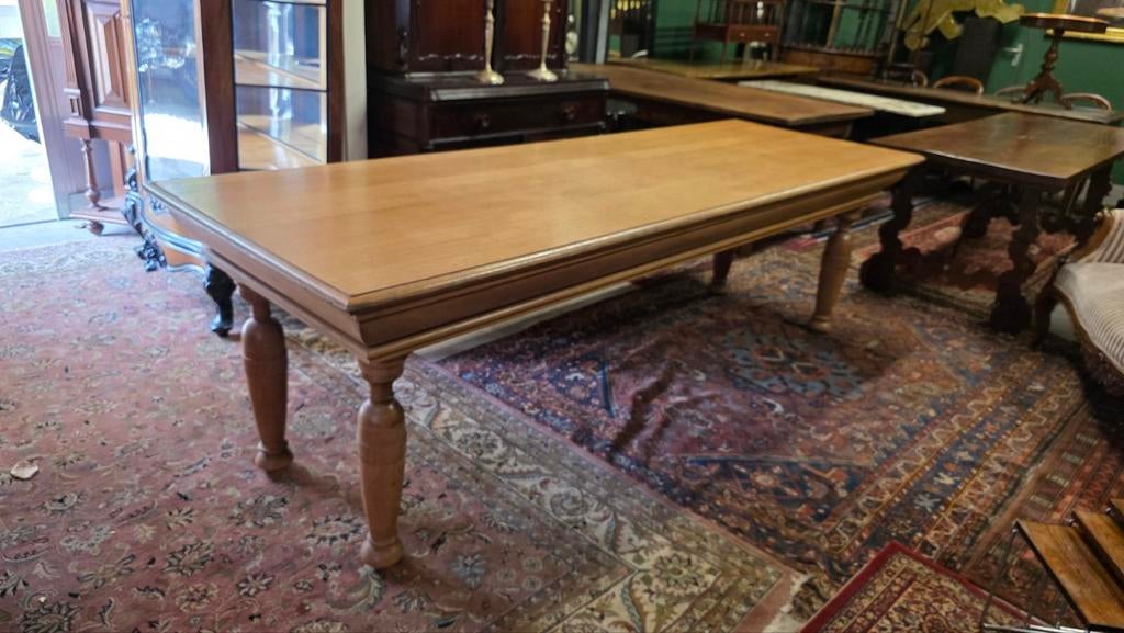 Antieke Frans eiken boeren eetkamertafel 260 cm, Ophalen of Verzenden