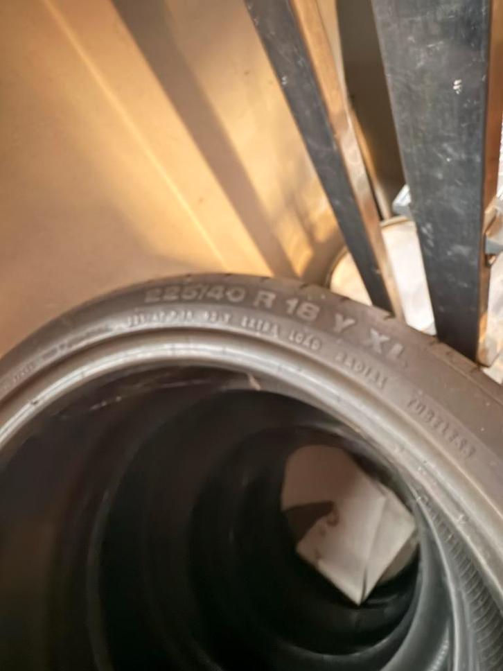 Beschadigde Continental banden met velgen, Auto-onderdelen, Banden en Velgen, Banden en Velgen, Zomerbanden, 18 inch, 225 mm, Gebruikt