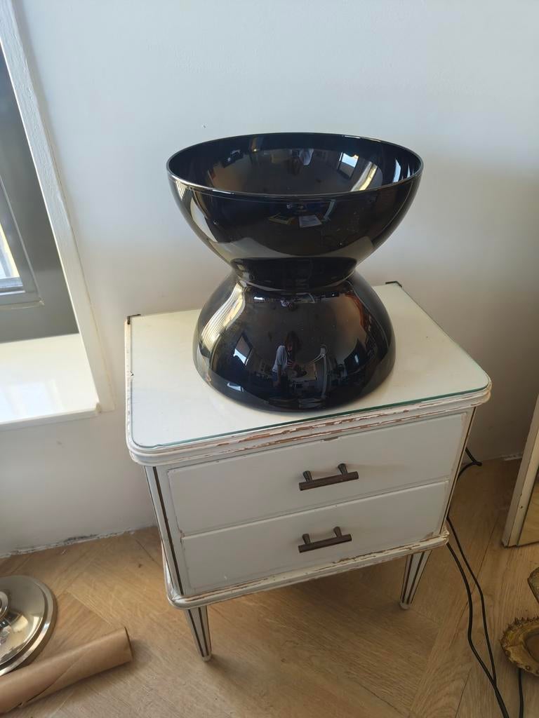 IKEA Diabolo vaas door Anne Nilsson - Zwart, Zwart, Ophalen of Verzenden, Minder dan 50 cm, Glas