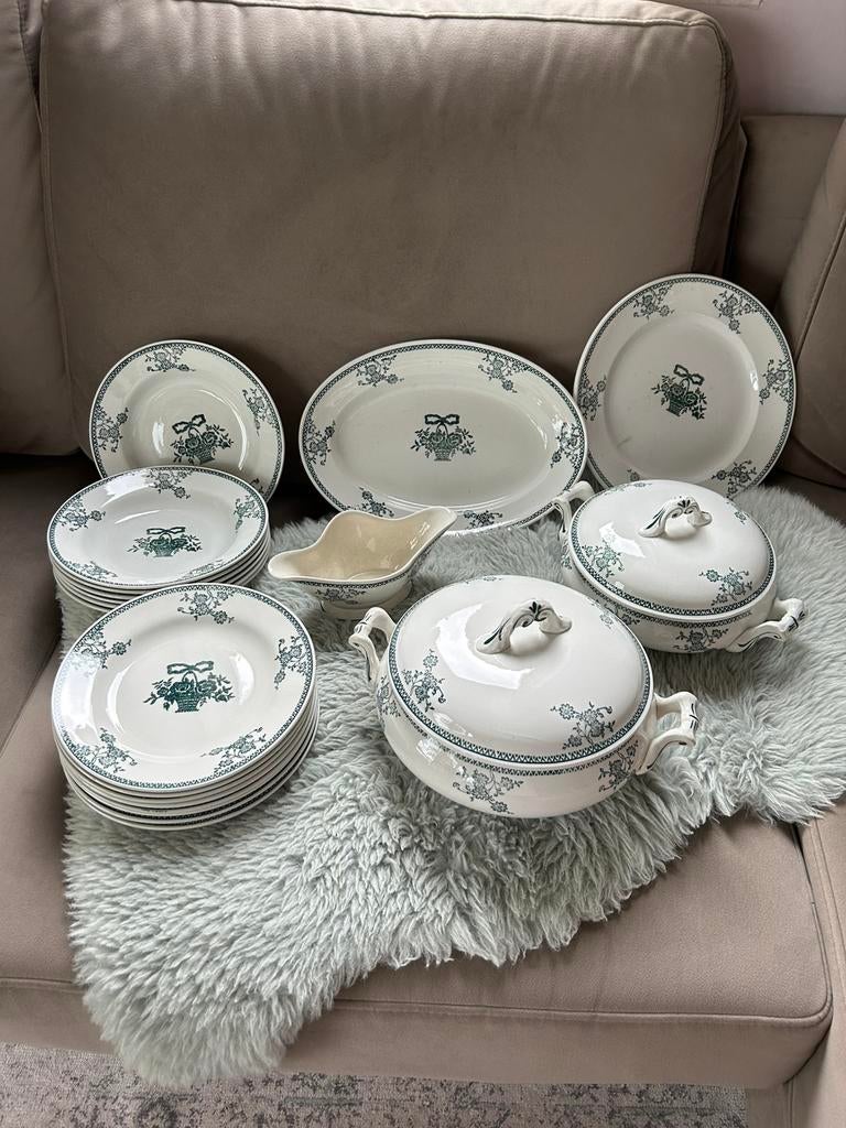 L’Armandinoise antiek strikken fruitmanden servies izgst, Antiek en Kunst, Ophalen