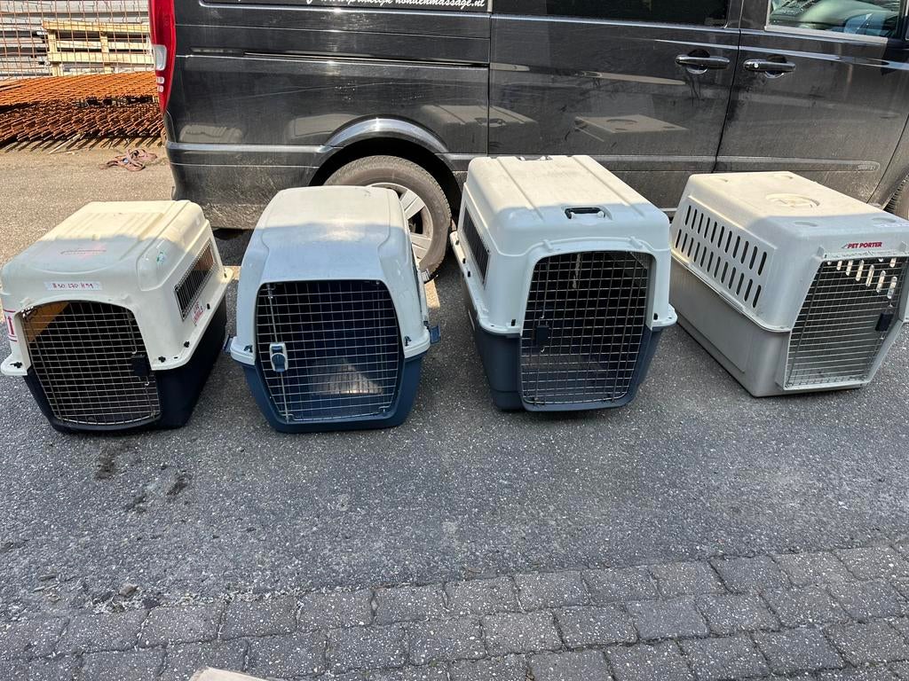 Te koop 4x transport boxen voor honden, Ophalen of Verzenden, Zo goed als nieuw, 110 cm of meer, Minder dan 65 cm