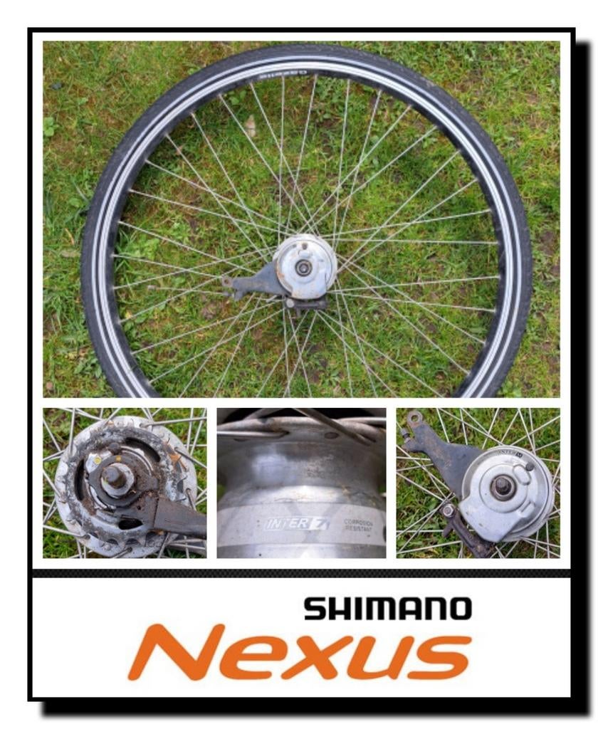 Gazelle Shimano nexus 7 INTER achterwiel 28 inch met band, Fietsen en Brommers, Fietsonderdelen, Gebruikt, Shimano Nexus, Ophalen of Verzenden