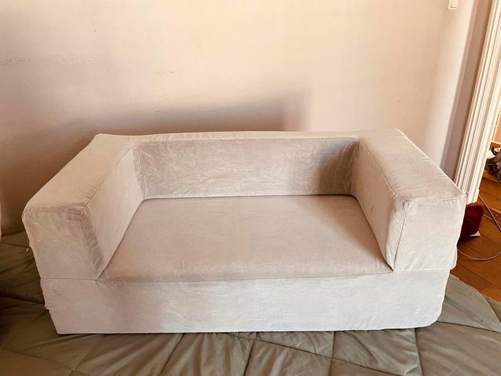 Kinderbankje / Kindersofa - licht grijs, Huis en Inrichting, Banken | Sofa's en Chaises Longues, Zo goed als nieuw, Overige maten