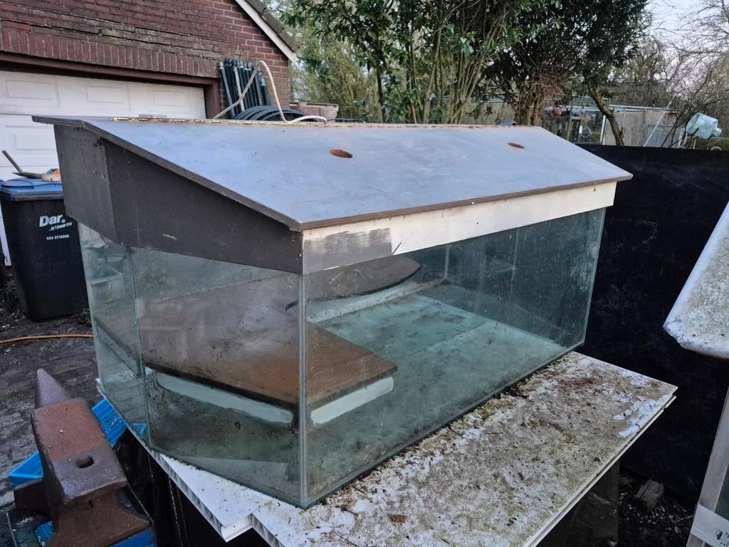Groot glazen Terrarium/paludarium 150 achter 120 voor x75x75, Ophalen of Verzenden