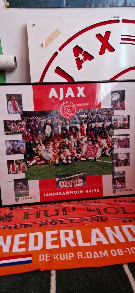 Ajax ingelijste kampioensposters 94/95 en Super Cup, Verzamelen, Sportartikelen en Voetbal, Ophalen, Gebruikt, Ajax, Poster, Plaatje of Sticker