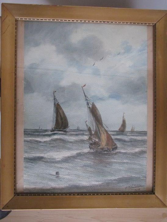 Hofman Zeilschepen, Antiek en Kunst, Kunst | Schilderijen | Klassiek, Verzenden