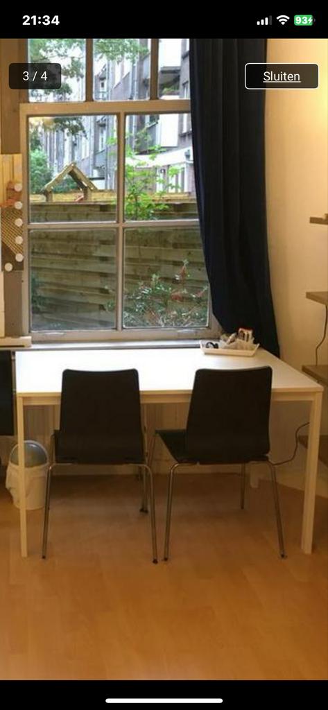 Witte IKEA Tafel - Bureau / Eettafel, Opklapbaar & Stabiel, Huis en Inrichting, Tafels | Eettafels, 100 tot 150 cm, Overige materialen