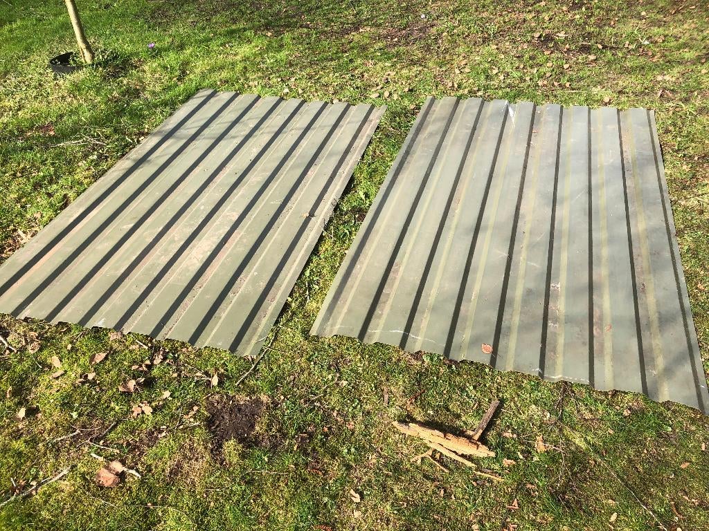 2 platen licht groen damwand 190 x 114 cm, Doe-het-zelf en Verbouw, Platen en Panelen, Ophalen, Gebruikt, Overige materialen