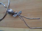 zilveren ketting Karen Hill met libelle [767], Met hanger, Verzenden, Zo goed als nieuw, Zilver