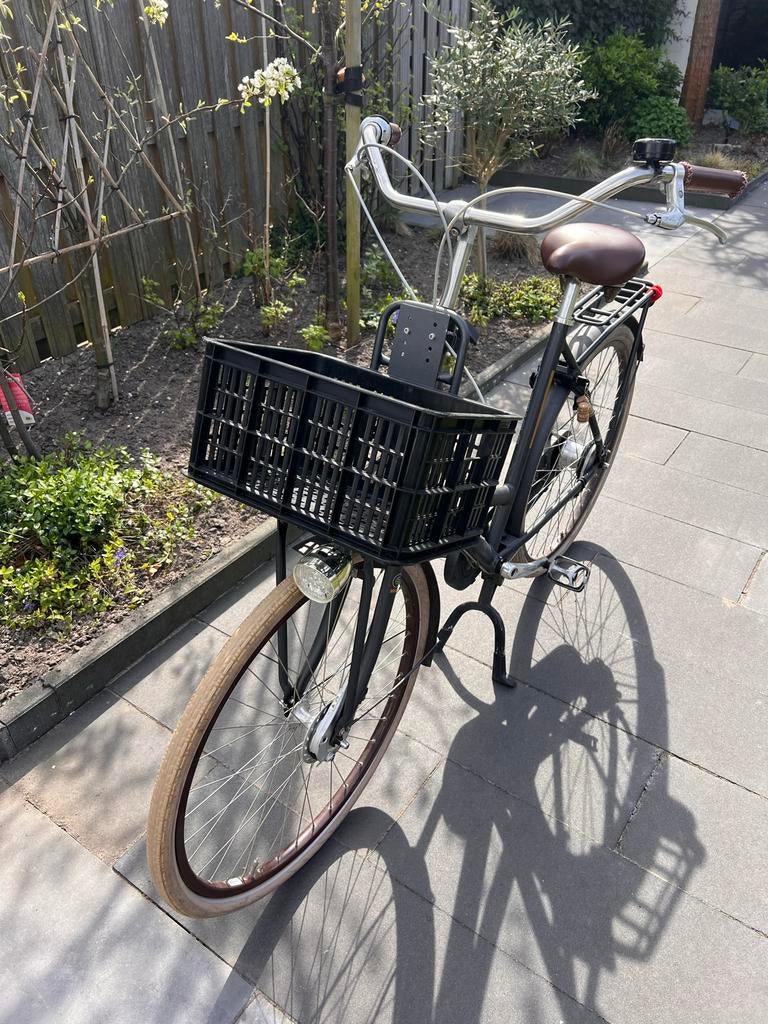 Cortina U5 Stadsfiets met voordrager en mand - Gebruikt, Velgrem, Versnellingen, Ophalen, Overige merken