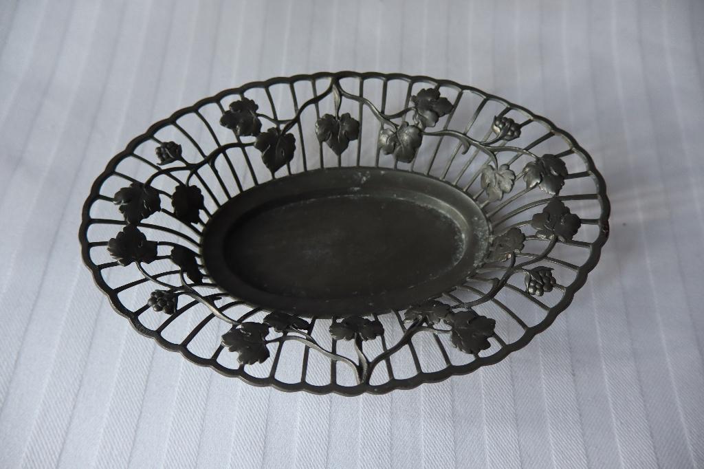Antiek WMF tinnen druivenschaal 1920-1930, Antiek en Kunst, Ophalen of Verzenden