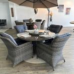 Ronde Wicker Tuinset — Incl. 4 stoelen — Goede staat!