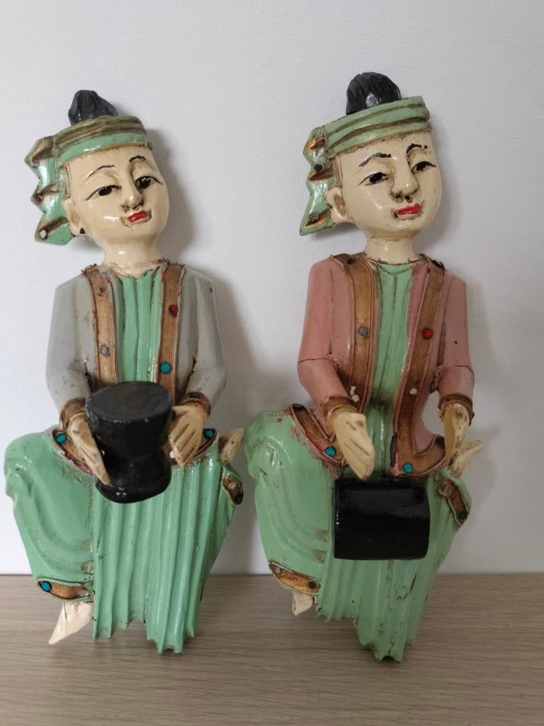 2 stuks Balinese muzikanten, Antiek en Kunst, Verzenden