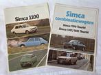 Simca 1100 auto folders (2 stuks) uit de 70-er jaren, Algemeen, Ophalen of Verzenden, Zo goed als nieuw, Simca dealer