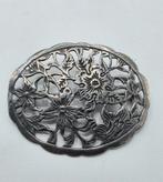 Zilveren Broche Met Bloemen, Verzenden, ., Zo goed als nieuw, .