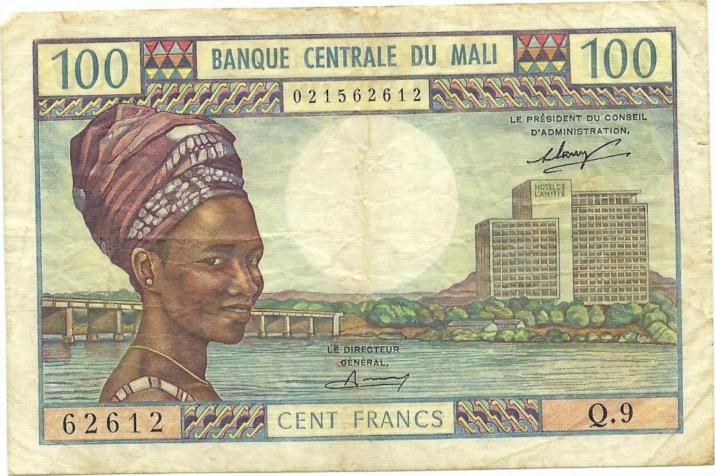 Mali 100 Francs ND (1972-1973), Ophalen of Verzenden, Overige landen, Los biljet