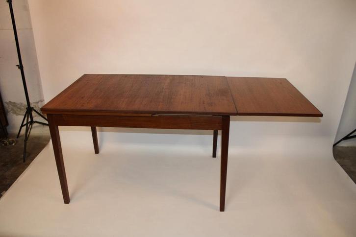 Vintage Uitschuifbare Eettafel, Jaren 60 mid century, Huis en Inrichting, Tafels | Eettafels, Gebruikt, 50 tot 100 cm, Rechthoekig