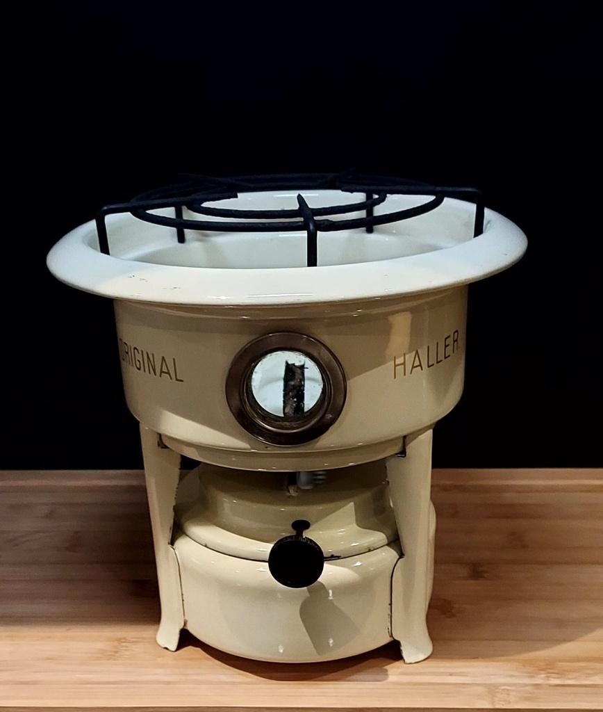 Emaille petroleumstel creme 1 pits No3, Ophalen of Verzenden