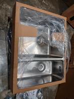 Lanesto Giro 918 RVS spoelbak 34x40 + 17x40 links, Overige kleuren, Nieuw, Minder dan 100 cm, 25 tot 50 cm