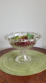 Glazen schaal jaren 80-90 op voet voor bijv (kunst)fruit, Ophalen of Verzenden