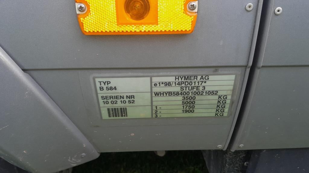 Fiat Hymer B584 Diesel met flexibel hefbed, Caravans en Kamperen, Bedrijf