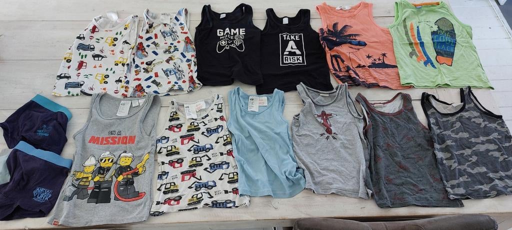 Hemden ondergoed shirts tops jongen lego hm maat 110 116 €10, Ophalen of Verzenden