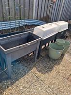 Moestuinbakken met deksel en bloembakken (kunststof), Ophalen, Kunststof, Gebruikt, Balkon