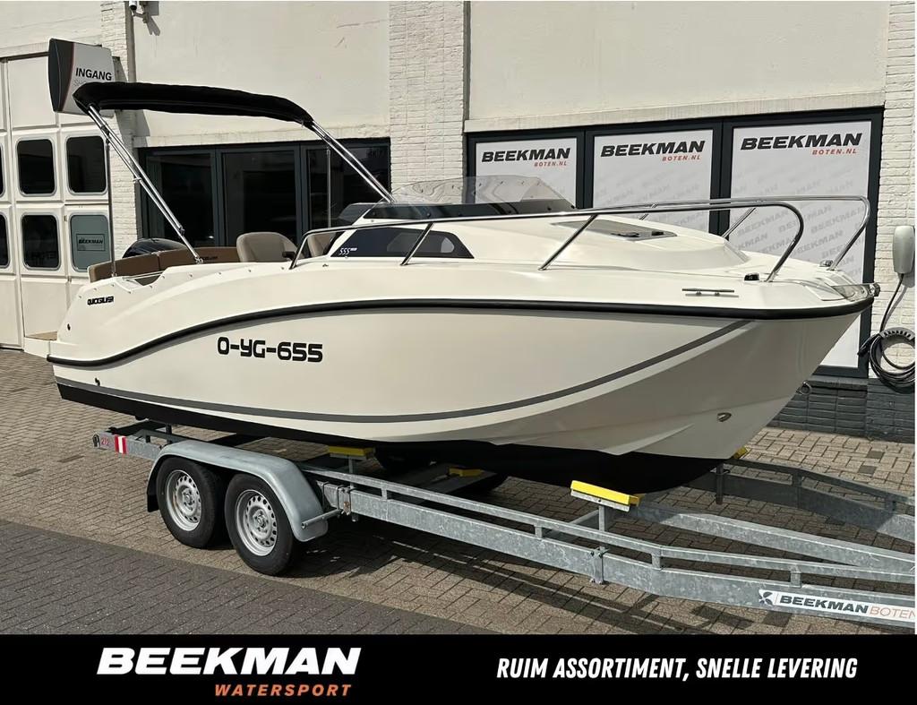 QUICKSILVER 555 Cabin met Mercury 80 PK! (bj 2022), Watersport en Boten, 70 pk of meer, Gebruikt, 3 tot 6 meter, Polyester