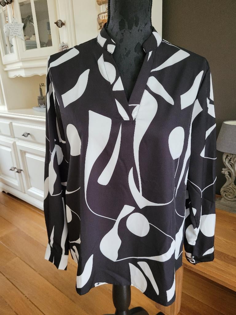 SHEIN zwart witte blouse bloes top maat m 40 Nieuw, Kleding | Dames, Blouses en Tunieken, Maat 38/40 (M), Zwart, Nieuw, Ophalen of Verzenden