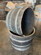 2x eiken bloembak sale model wijnvat 70x50, Ophalen, De Tonnellerie, Rond, Zo goed als nieuw