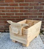 Bloembak / plantenbak tuin pallet hout  varken / koe NIEUW, Ophalen, Nieuw, Hout, Tuin