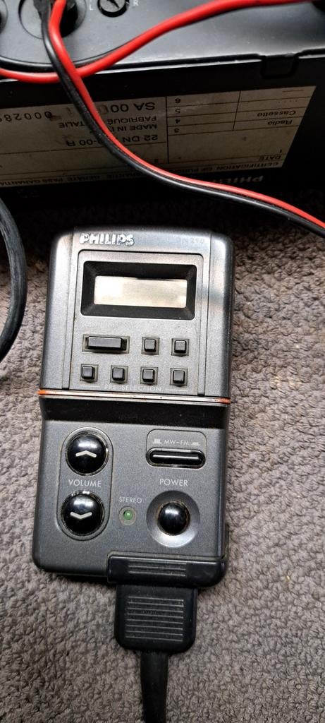 Philips auto Radio - Vintage MW/FM Ontvanger, Ophalen, Gebruikt, Radio